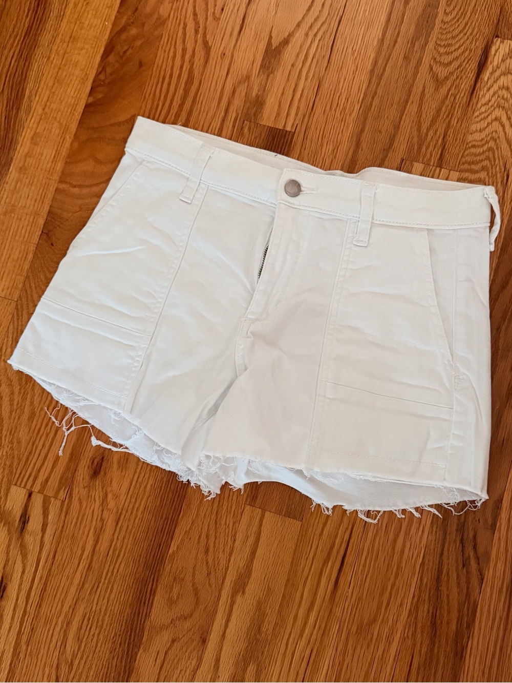 Joe's Jeans White Frayed Hem Women's Jean Shorts